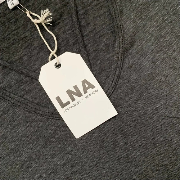 Revolve LNA Strappy Tee Dress T-shirt Cut out Short Sleeve Granite Gray Size XS - Picture 12 of 16